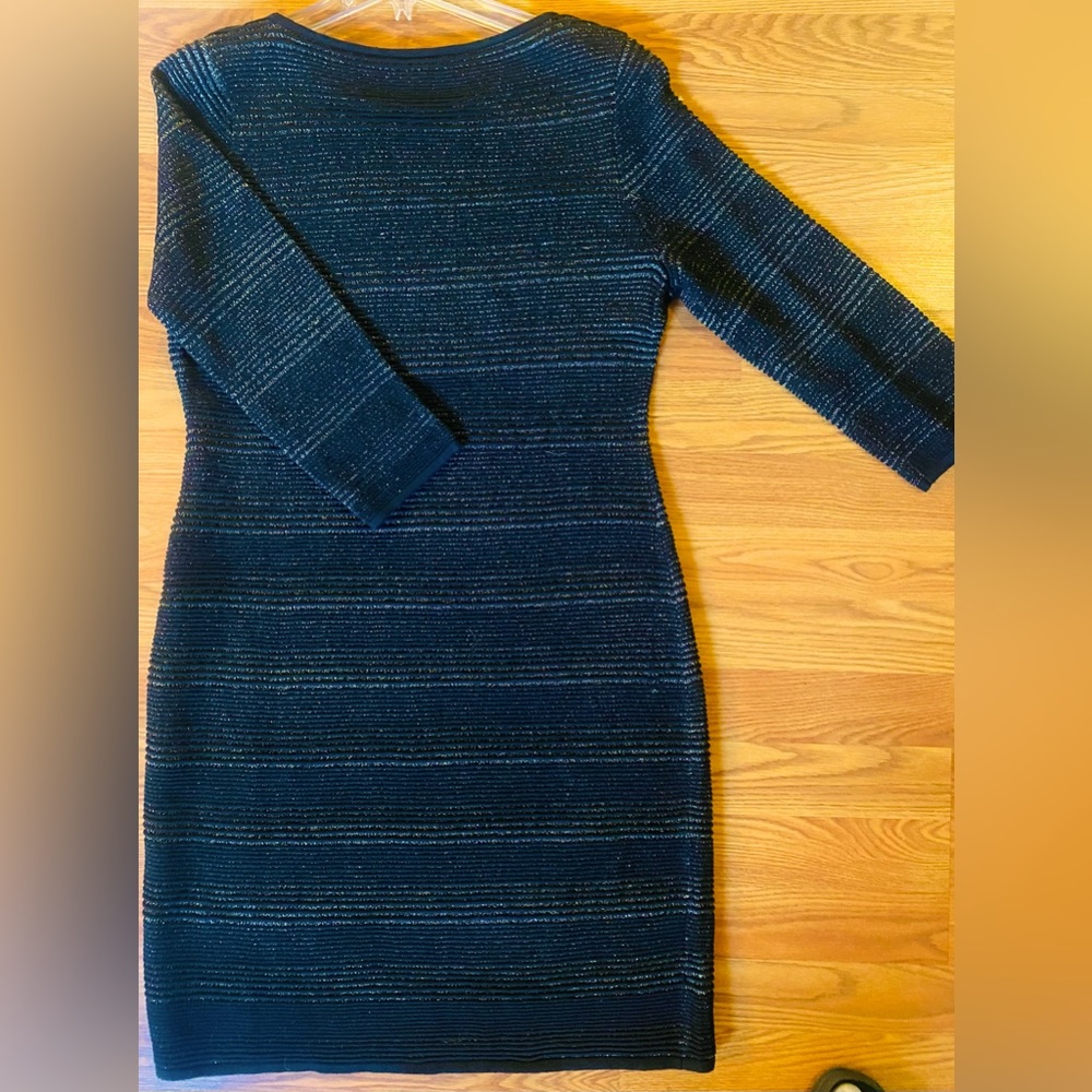 Calvin Klein Black & Gold Sparkly Dress knee long - lightly used